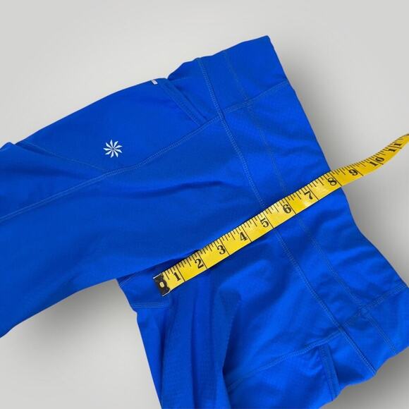 Athleta Activewear Yoga Gym Workout Cropped Capri Leggings Low Rise  Size S Blue - Picture 12 of 14